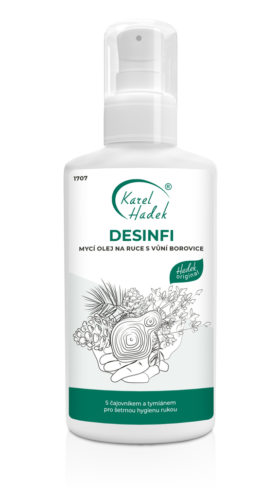 DESINFI mycí olej na ruce s vůní borovice 100 ml