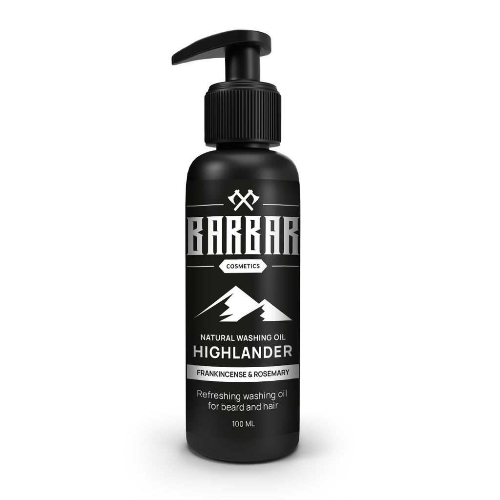 Mužský mycí olej HIGHLANDER na vousy a vlasy 100 ml