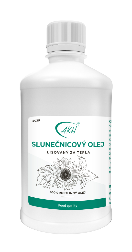 SLUNEČNICOVÝ OLEJ lisovaný za tepla 500 ml