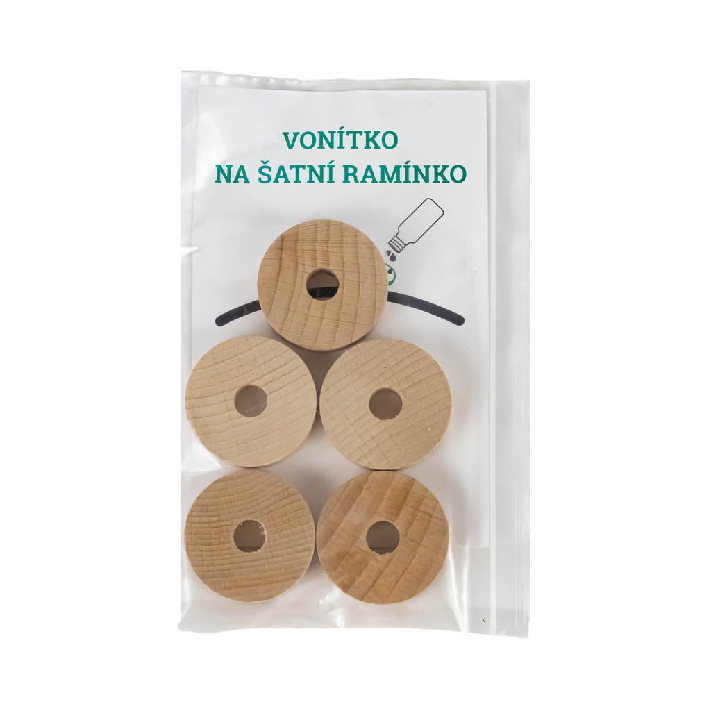 Dřevěný kroužek sada 5 ks - 40x10 mm